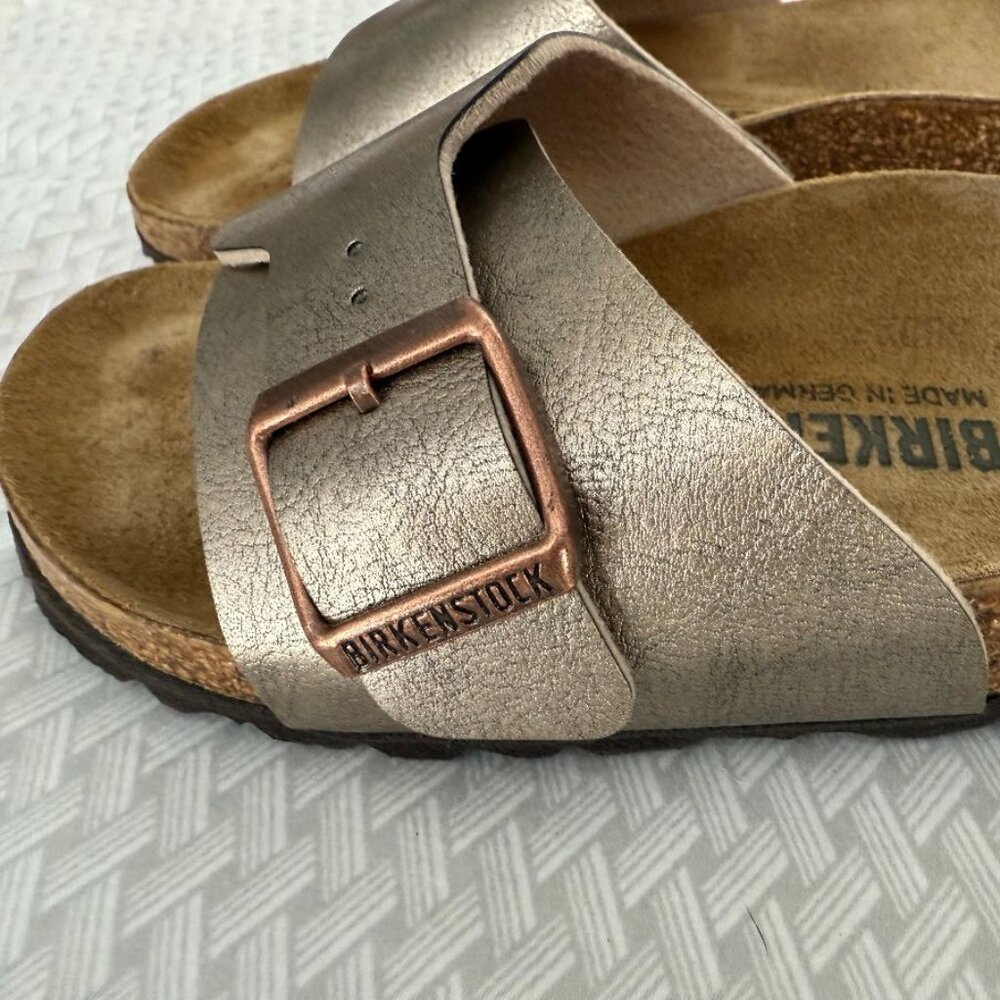 Bronze Birkenstock Sandals, size 36